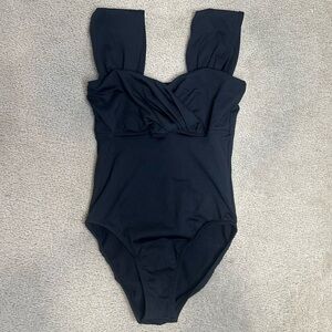 Mondor Black Leotard Ballet Dance Bodysuit LadiesXS